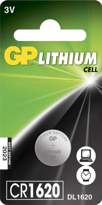 GP CR1620 Lithium Coin 1 Pack (B) i gruppen HJEMMEELEKTRONIK / Batterier og opladere / Batterier / Knapcelle hos TP E-commerce Nordic AB (C60001)