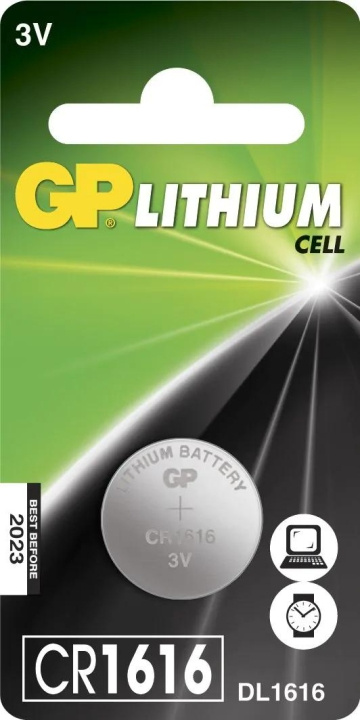 GP CR1616 Lithium Coin 1 Pack (B) i gruppen HJEMMEELEKTRONIK / Batterier og opladere / Batterier / Knapcelle hos TP E-commerce Nordic AB (C60002)