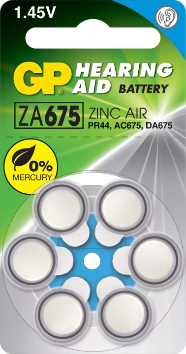 GP Hearing Aid ZA675 6 Pack (B) i gruppen HJEMMEELEKTRONIK / Batterier og opladere / Batterier / Batterier til høreapparater hos TP E-commerce Nordic AB (C60006)