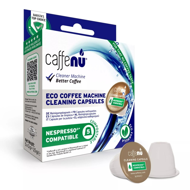 caffenu Eco Formula Cleaning Capsules Nespresso comp. 5pk i gruppen HJEM, HUS & HAVE / Husholdningsapparater / Kaffe og espresso / Filtre og tilbehør hos TP E-commerce Nordic AB (C60048)