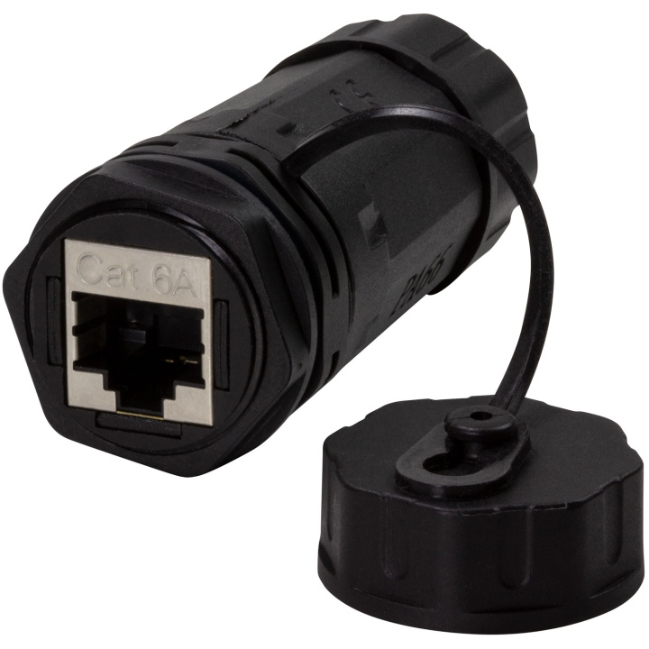 LogiLink CAT6A Skruvkoppling Utomhus 2 x RJ45 IP68 med kabelhylsa i gruppen COMPUTERTILBEHØR / Kabler og adaptere / Netværkskabler / Vægudtag hos TP E-commerce Nordic AB (C60277)