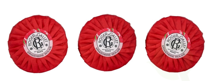 Roger & Gallet Gingembre Rouge Giftset 300 g Soap Bar - 3x100gr i gruppen SKØNHED & HELSE / Gaveæske / Gaveæske til hende hos TP E-commerce Nordic AB (C60343)