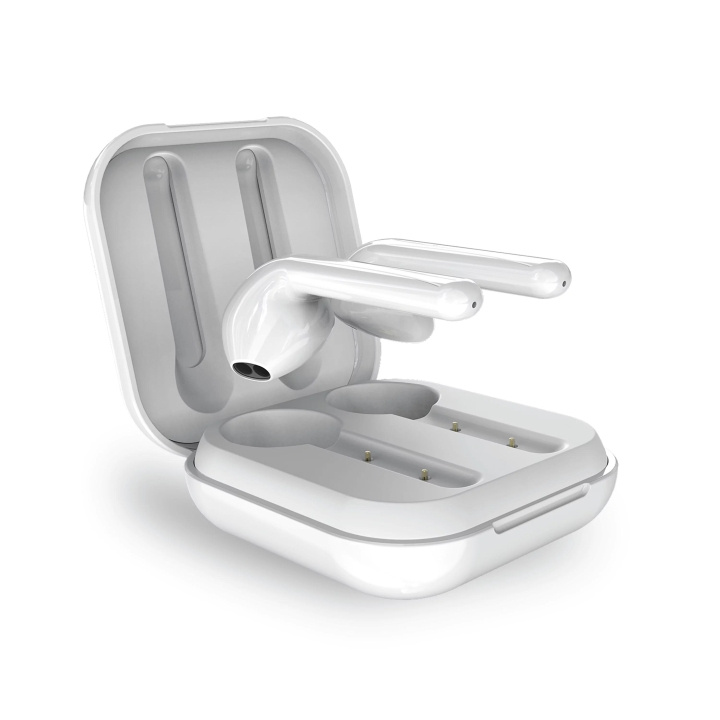 Puro Bluetooth Slim Pod høretelefoner med ladestation, Vit i gruppen HJEMMEELEKTRONIK / Lyd & billede / Hovedtelefoner & Tilbehør / Hovedtelefoner hos TP E-commerce Nordic AB (C60592)