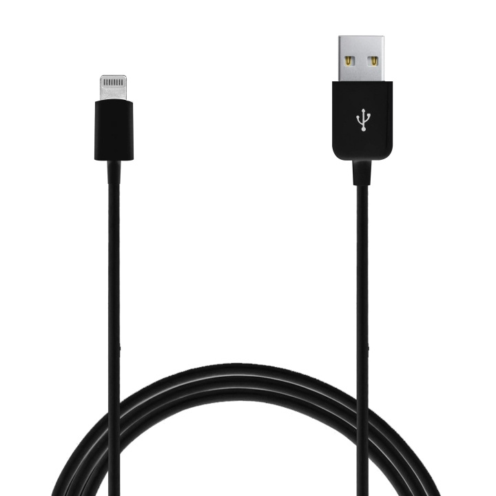 Puro USB-A - Lightning MFI kabel, 1m, svart i gruppen SMARTPHONES & TABLETS / Opladere og kabler / Kabler / Kabler Lightning hos TP E-commerce Nordic AB (C60621)