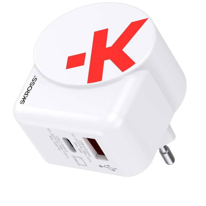 SKROSS EU USB Charger AC45PD - C to C cable included i gruppen HJEM, HUS & HAVE / Elektricitet & Belysning / Rejseadaptere hos TP E-commerce Nordic AB (C60625)