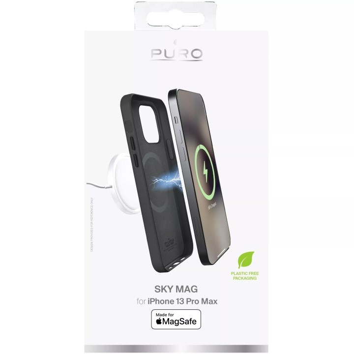Puro iPhone 13 Pro Max SKYMAG Cover Leather Look, Black i gruppen SMARTPHONES & TABLETS / Mobil Beskyttelse / Apple / iPhone 13 Pro Max / Cover hos TP E-commerce Nordic AB (C60733)