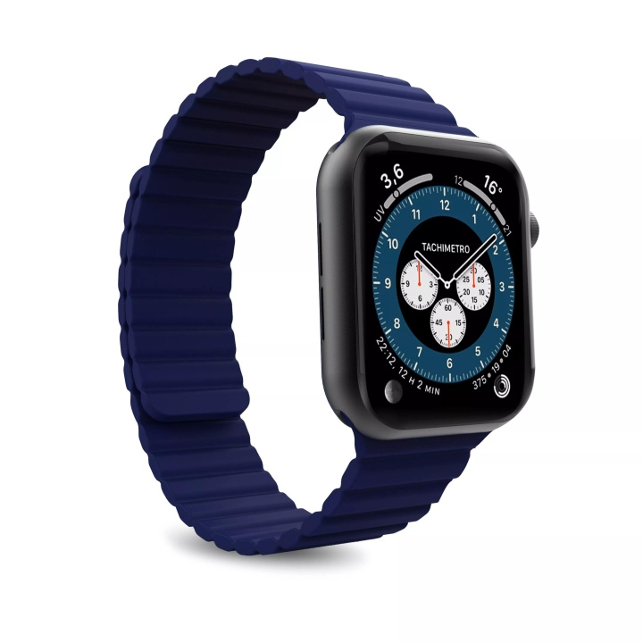Puro Apple Watch Band 42-44mm M/L ICON LINK, Space Blue i gruppen SMARTPHONES & TABLETS / Træning, hjem og fritid / Apple Watch & Tilbehør / Tilbehør hos TP E-commerce Nordic AB (C60735)