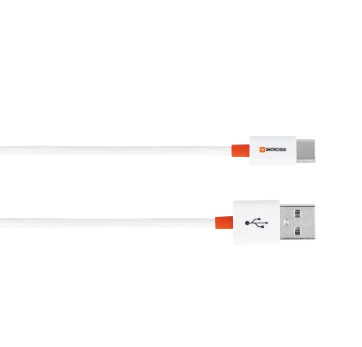 SKROSS Charge\'n Sync Type C Connector, Travel Size, 2m i gruppen COMPUTERTILBEHØR / Kabler og adaptere / USB / USB-C hos TP E-commerce Nordic AB (C60752)