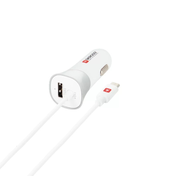 SKROSS USB-billaddare med micro-USB-kabel i gruppen SMARTPHONES & TABLETS / Opladere og kabler / Bilopladere / Bil oplader microUSB hos TP E-commerce Nordic AB (C60753)