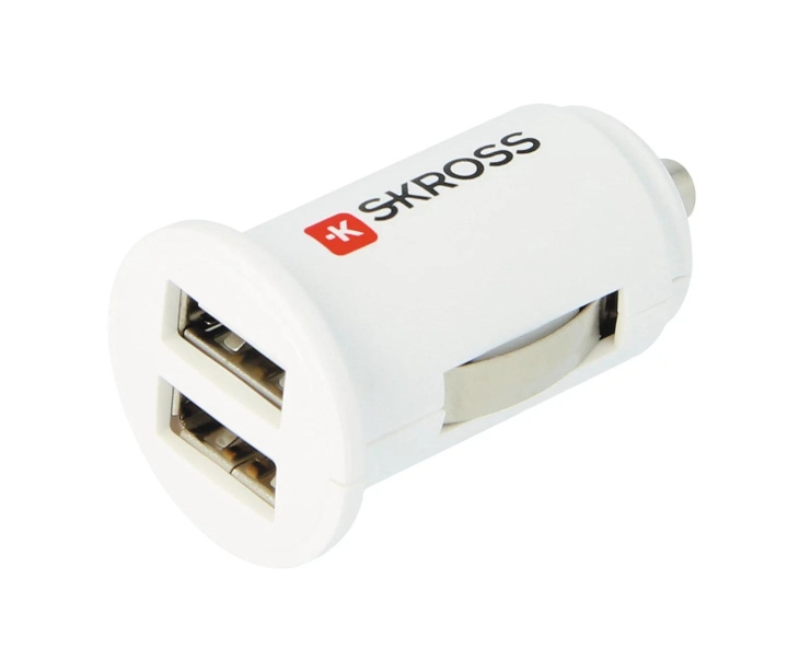 SKROSS Midget Dual USB-billaddare i gruppen SMARTPHONES & TABLETS / Opladere og kabler / Bilopladere / Bil oplader USB hos TP E-commerce Nordic AB (C60756)