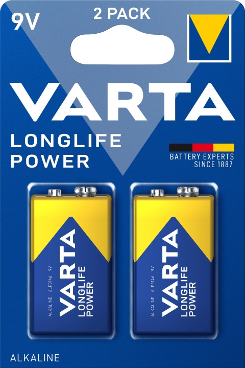 Varta Longlife Power 9V 2 Pack (B) i gruppen HJEMMEELEKTRONIK / Batterier og opladere / Batterier / 9V hos TP E-commerce Nordic AB (C60783)