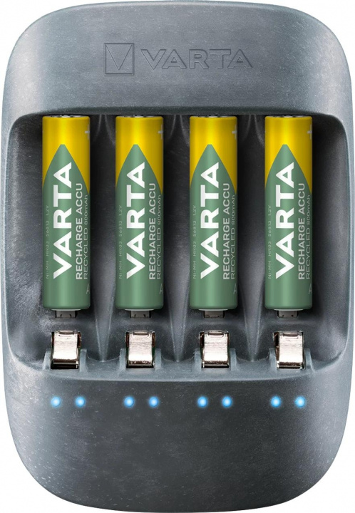 Varta Eco Charger + 4x AA Batteries (56816), 2100 mAh i gruppen HJEMMEELEKTRONIK / Batterier og opladere / Genopladelige batterier / AA hos TP E-commerce Nordic AB (C60793)