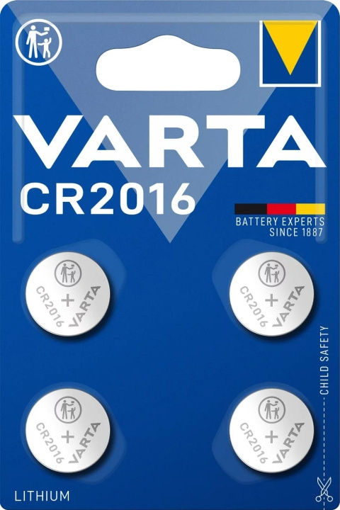 Varta CR2016 Lithium Coin 4 Pack i gruppen HJEMMEELEKTRONIK / Batterier og opladere / Batterier / Knapcelle hos TP E-commerce Nordic AB (C60799)