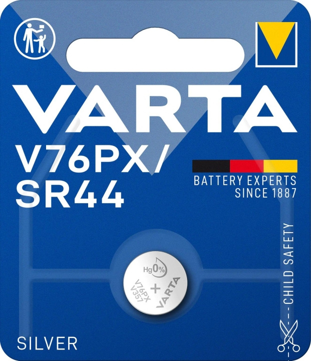 Varta V76PX/SR44 Silver Coin 1 Pack i gruppen HJEMMEELEKTRONIK / Batterier og opladere / Batterier / Knapcelle hos TP E-commerce Nordic AB (C60805)