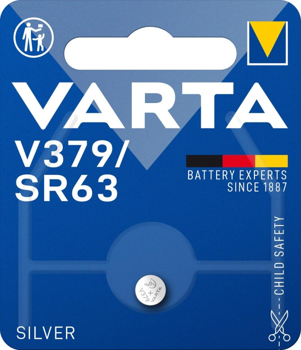 Varta V379/SR63 Sølvmønt 1 pakke i gruppen HJEMMEELEKTRONIK / Batterier og opladere / Batterier / Knapcelle hos TP E-commerce Nordic AB (C60811)