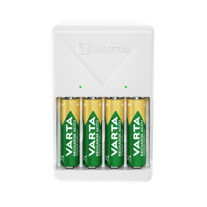 Varta Plug Charger, inkluderer 4x AA 2100 mAh i gruppen HJEMMEELEKTRONIK / Batterier og opladere / Batterioplader hos TP E-commerce Nordic AB (C60816)
