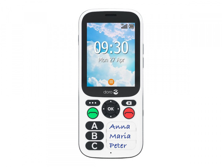 Doro 780X 2.8 4GB Sort Hvid i gruppen SMARTPHONES & TABLETS / Mobiltelefoner & smartphones hos TP E-commerce Nordic AB (C60942)