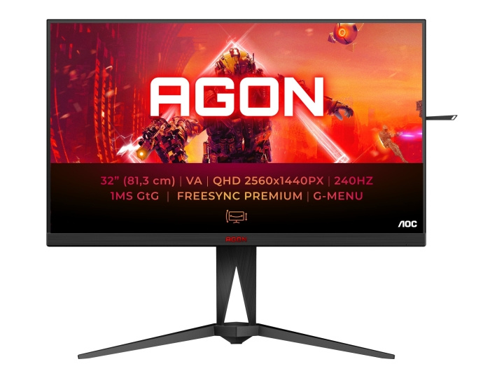 AOC AGON AG325QZN 31.5 2560 x 1440 (2K) HDMI DisplayPort 240Hz Pivot Skærm i gruppen COMPUTERTILBEHØR / Monitor / Monitorer hos TP E-commerce Nordic AB (C61357)