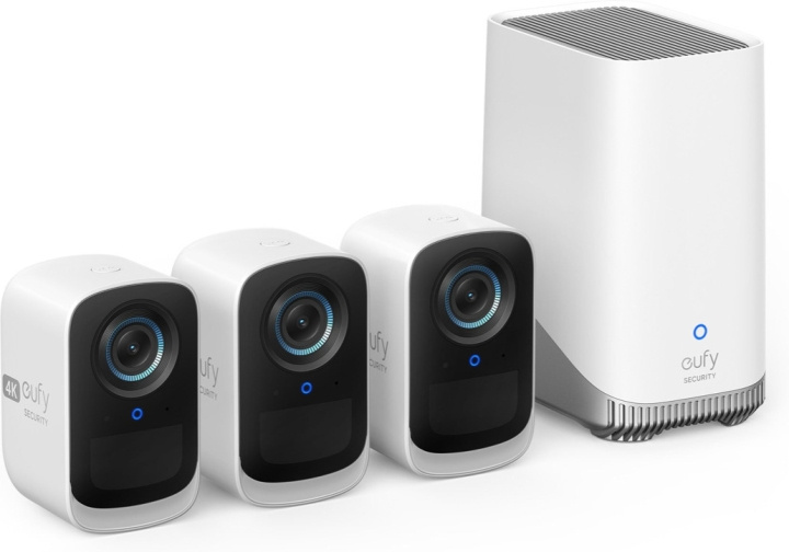 Anker eufyCam 3C övervakningssystem med tre kameror, 4K-upplösning i gruppen HJEM, HUS & HAVE / Alarm, Sikkerhed & Overvågning / Overvågningskameraer / Digital (netværk) / Udendørs kameraer hos TP E-commerce Nordic AB (C61632)