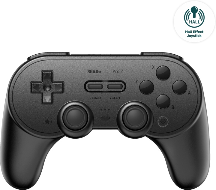 8BitDo PRO 2 - Hall Edition trådlös spelkontroll, svart, switch / PC / Android i gruppen HJEMMEELEKTRONIK / Spilkonsoller og tilbehør / Nintendo Switch / Tilbehør hos TP E-commerce Nordic AB (C61641)