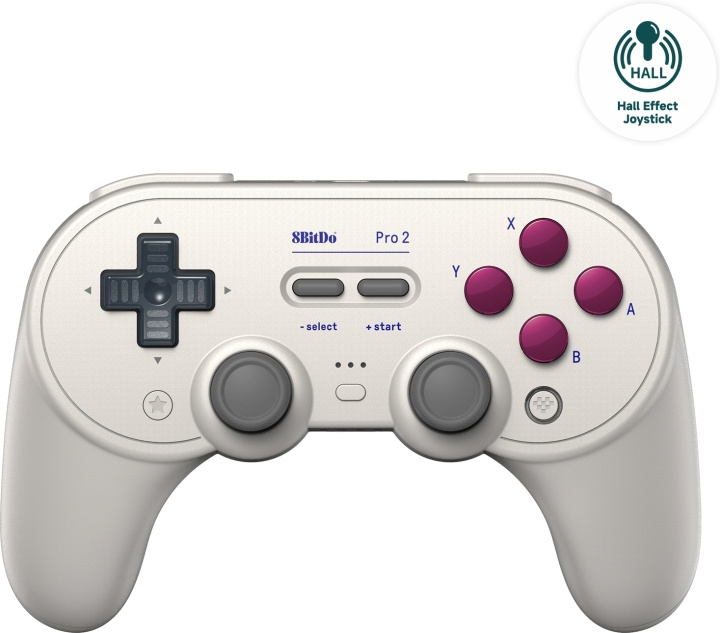 8BitDo PRO 2 G Classic - Hall Edition trådlös spelkontroll, Switch / PC / Android i gruppen HJEMMEELEKTRONIK / Spilkonsoller og tilbehør / Nintendo Switch / Tilbehør hos TP E-commerce Nordic AB (C61642)