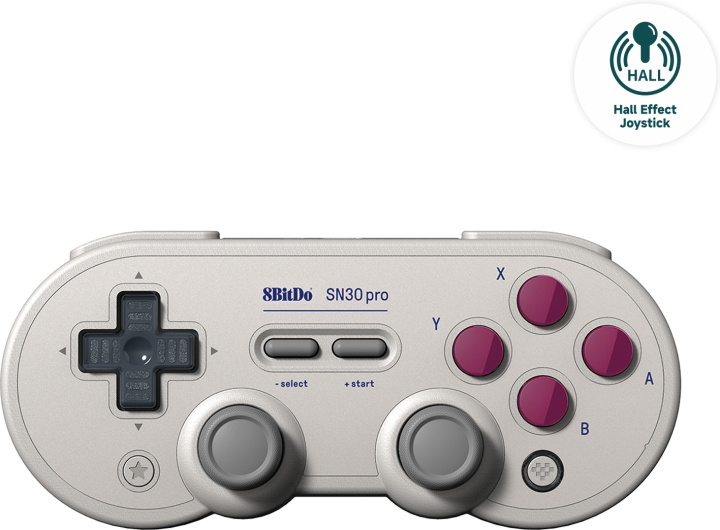 8BitDo SN30 Pro G Classic - Hall Edition trådlös spelkontroll, Switch / PC / Android i gruppen HJEMMEELEKTRONIK / Spilkonsoller og tilbehør / Nintendo Switch / Tilbehør hos TP E-commerce Nordic AB (C61644)