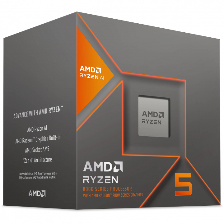 AMD CPU Ryzen 5 8600G 4.3GHz 6 kerner Socket AM5 PIB - m/køler i gruppen COMPUTERTILBEHØR / Computerkomponenter / Processorer hos TP E-commerce Nordic AB (C61730)