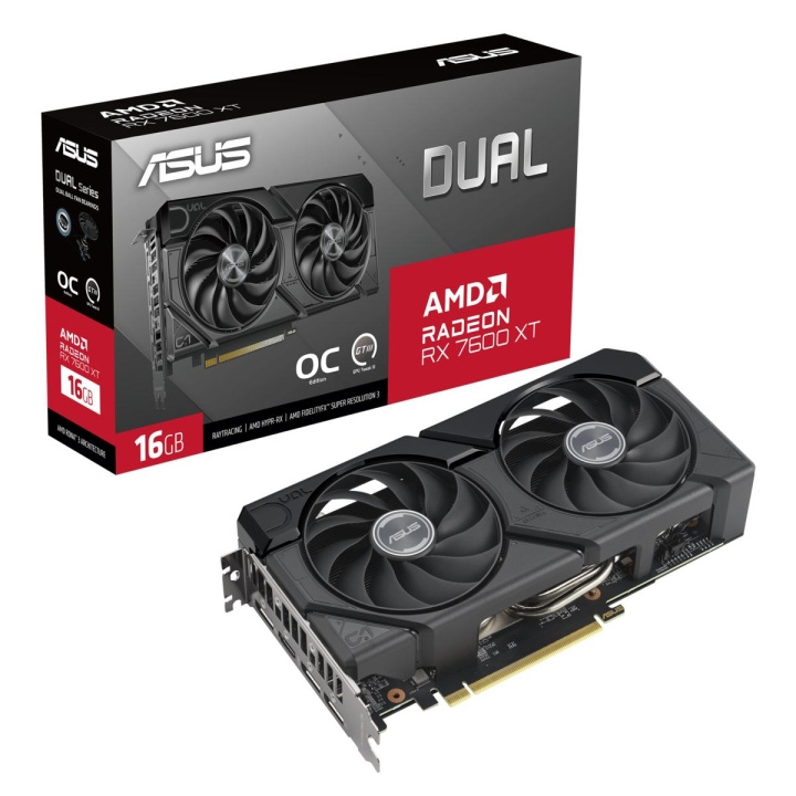 ASUS Dual Radeon RX 7600 XT 16GB 16GB OC Edition i gruppen COMPUTERTILBEHØR / Computerkomponenter / Grafikkort hos TP E-commerce Nordic AB (C61737)