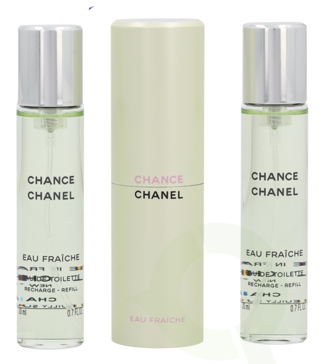 Chanel Chance Eau Fraiche Giftset 60 ml 2x Edt Spray Refill 20Ml/1x Edt Spray 20Ml - Twist and Spray i gruppen SKØNHED & HELSE / Gaveæske / Gaveæske til hende hos TP E-commerce Nordic AB (C61889)