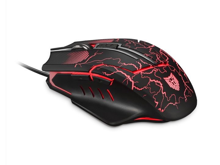 Liocat MX 557C - gamingmus med LED-belysning, sort i gruppen COMPUTERTILBEHØR / GAMING / Mus hos TP E-commerce Nordic AB (C61899)