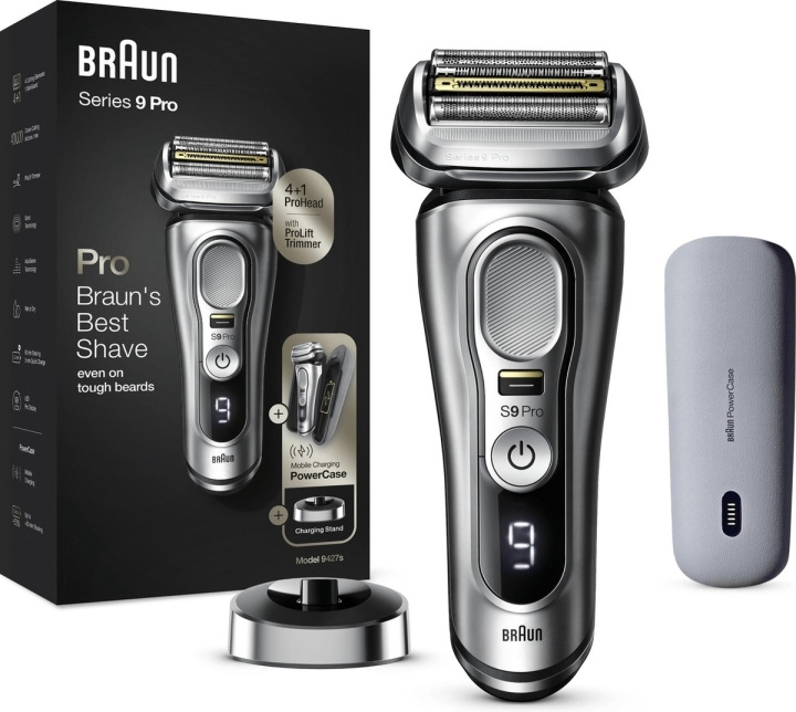 Braun Series 9 Pro 9427s Silver Wet & Dry Shaver i gruppen SKØNHED & HELSE / Hår og styling / Barbering og trimning / Barbermaskiner hos TP E-commerce Nordic AB (C61924)