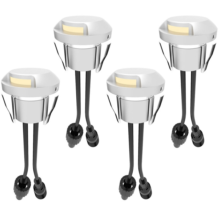 Llitt Allan Steplight kit 4-pack inkl strömadapter 12V 3000K 5lm IP67 i gruppen HJEM, HUS & HAVE / Elektricitet & Belysning / Udendørs belysning / Havebelysning hos TP E-commerce Nordic AB (C62126)