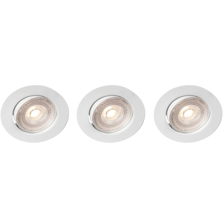 Llitt Sara 230V Dimbar downlight spotlight 3000K 400lm IP44 3-pack Vit i gruppen HJEMMEELEKTRONIK / Lys / Loftslamper hos TP E-commerce Nordic AB (C62136)