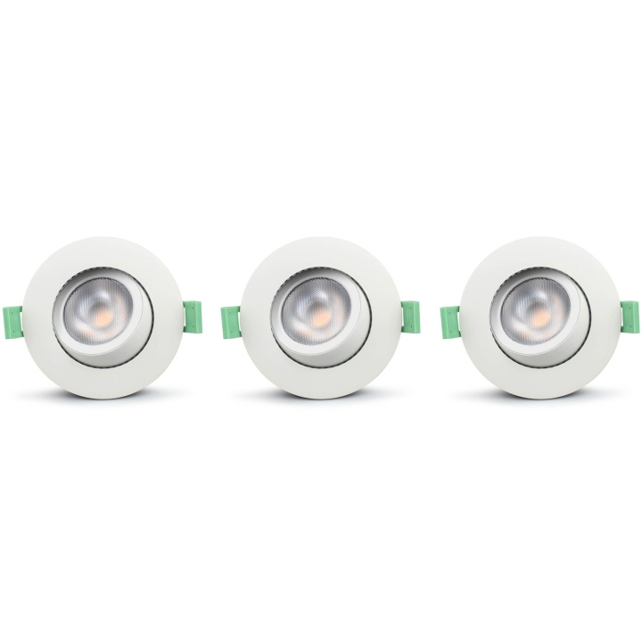 Llitt Ellen Infälld downlight Dim-to-Warm 520lm IP65 3-pack Vit i gruppen HJEMMEELEKTRONIK / Lys / Loftslamper hos TP E-commerce Nordic AB (C62139)