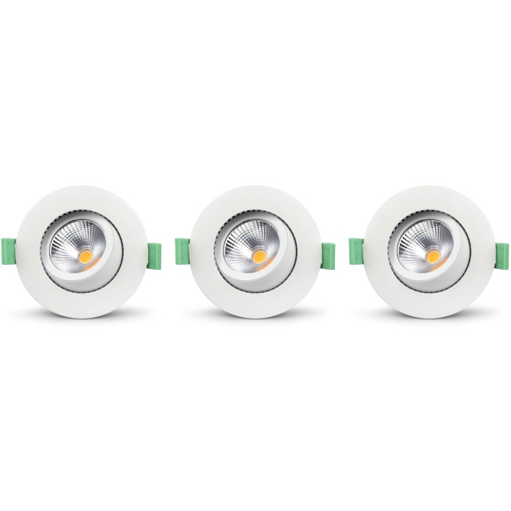 Llitt Lisa Dimbar Infälld downlight 3000K 600lm IP65 3-pack Vit i gruppen HJEMMEELEKTRONIK / Lys / Loftslamper hos TP E-commerce Nordic AB (C62143)