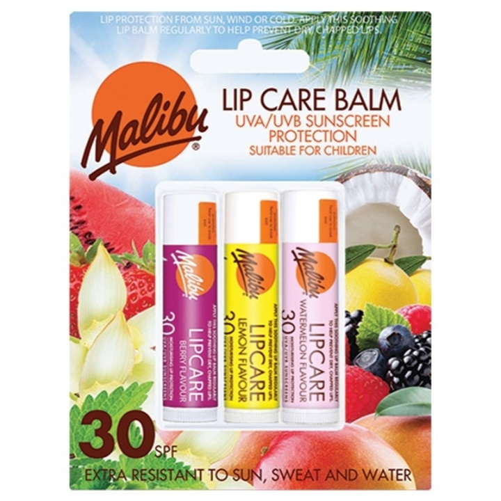 Malibu Lip Care Balm SPF30 3x5g i gruppen SKØNHED & HELSE / Makeup / Læber / Læbepomade hos TP E-commerce Nordic AB (C62373)
