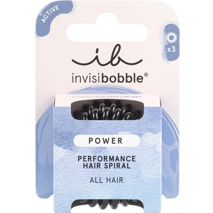 Invisibobble Power True Black 3pcs i gruppen SKØNHED & HELSE / Hår og styling / Hårtilbehør hos TP E-commerce Nordic AB (C62393)