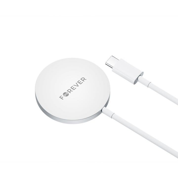 Forever MAWC-100 Magnetisk trådløs oplader 15W, grå i gruppen SMARTPHONES & TABLETS / Opladere og kabler / Trådløs Qi oplader hos TP E-commerce Nordic AB (C62400)