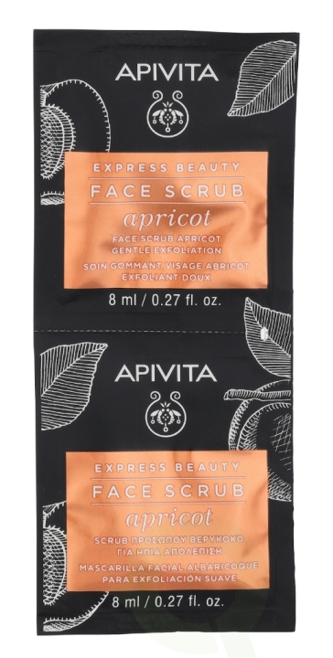 Apivita Express Beauty Face Scrub Set 16 ml 2x8ml - Apricot i gruppen SKØNHED & HELSE / Hudpleje / Ansigt / Scrub / Peeling hos TP E-commerce Nordic AB (C62428)