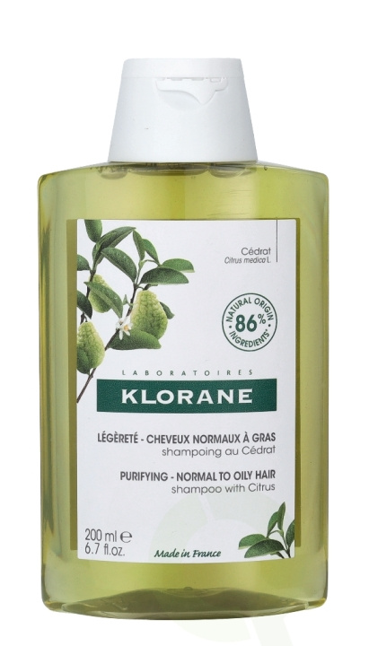 Klorane Purifying Shampoo With Citrus Pulp 200 ml i gruppen SKØNHED & HELSE / Hår og styling / Hårpleje / Shampoo hos TP E-commerce Nordic AB (C62469)