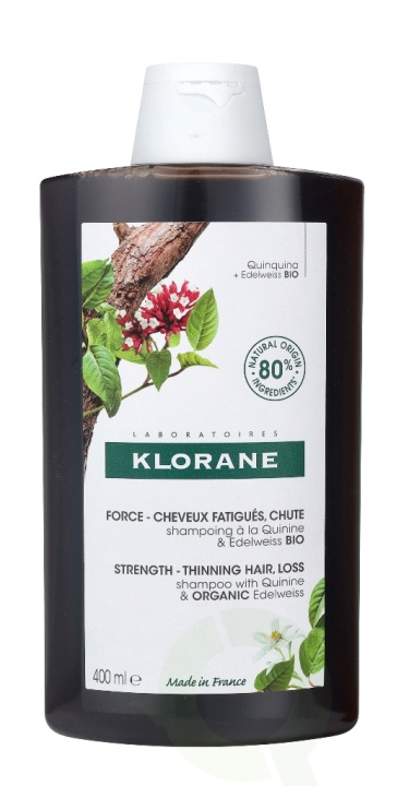 Klorane Strenghtening Shampoo With Quinine & Org. Edelweiss 400 ml i gruppen SKØNHED & HELSE / Hår og styling / Hårpleje / Shampoo hos TP E-commerce Nordic AB (C62474)
