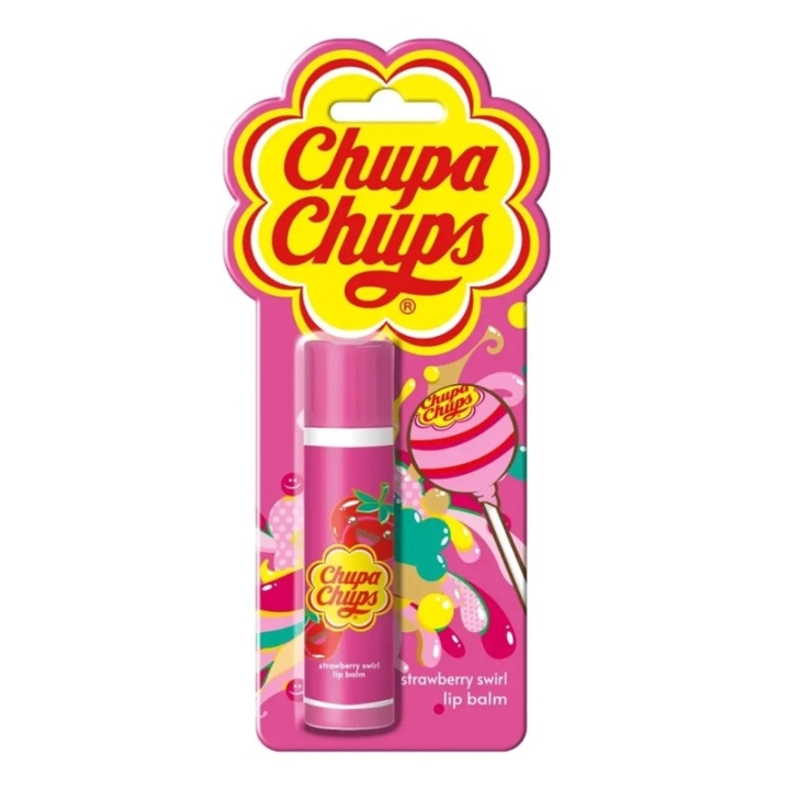 Lip Smacker Chupa Chups Lip Balm Juicy Strawberry i gruppen SKØNHED & HELSE / Makeup / Læber / Læbepomade hos TP E-commerce Nordic AB (C62484)