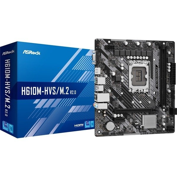 ASRock H610M-HVS/M.2 R2.0 Micro-ATX LGA1700 Intel H610 i gruppen COMPUTERTILBEHØR / Computerkomponenter / Bundkort hos TP E-commerce Nordic AB (C62503)