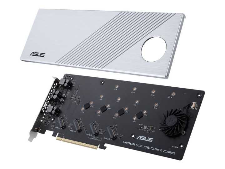 ASUS HYPER M.2 X16 GEN 4 CARD Interfaceadapter i gruppen COMPUTERTILBEHØR / Computerkomponenter / Harddiske / Adaptere og tilbehør hos TP E-commerce Nordic AB (C62623)