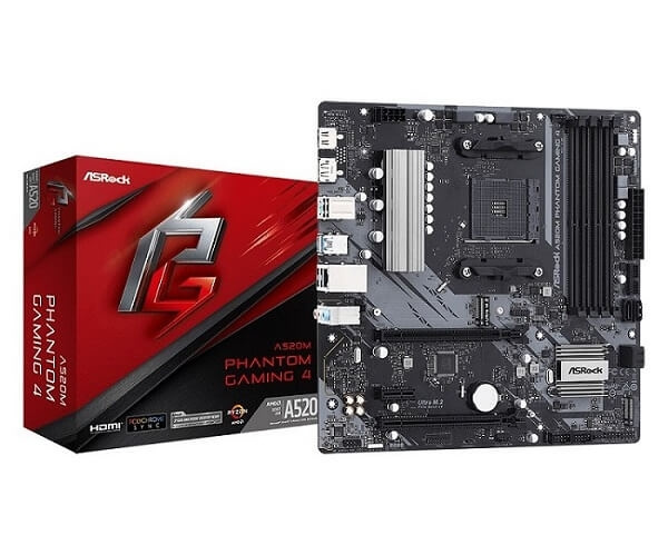 ASRock A520M Phantom Gaming 4 - mATX - A520 - AM4 - Moderkort i gruppen COMPUTERTILBEHØR / Computerkomponenter / Bundkort hos TP E-commerce Nordic AB (C62648)