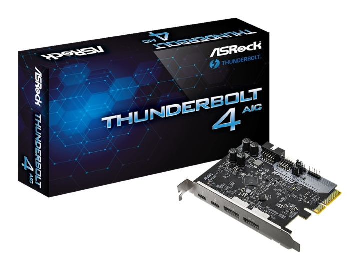 ASRock Thunderbolt 4 AIC Thunderbolt adapter PCI Express 3.0 x4 40Gbps i gruppen COMPUTERTILBEHØR / Netværk / Netværkskort / PCI Express hos TP E-commerce Nordic AB (C62655)