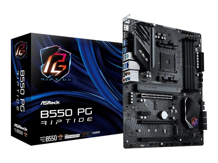 ASRock B550 PG Riptide ATX AM4 AMD B550 i gruppen COMPUTERTILBEHØR / Computerkomponenter / Bundkort hos TP E-commerce Nordic AB (C62658)