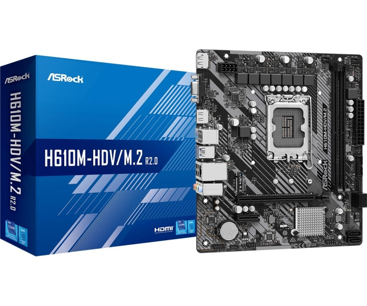 ASRock H610M-HDV/M.2 R2.0 Micro-ATX LGA1700 i gruppen COMPUTERTILBEHØR / Computerkomponenter / Bundkort hos TP E-commerce Nordic AB (C62678)