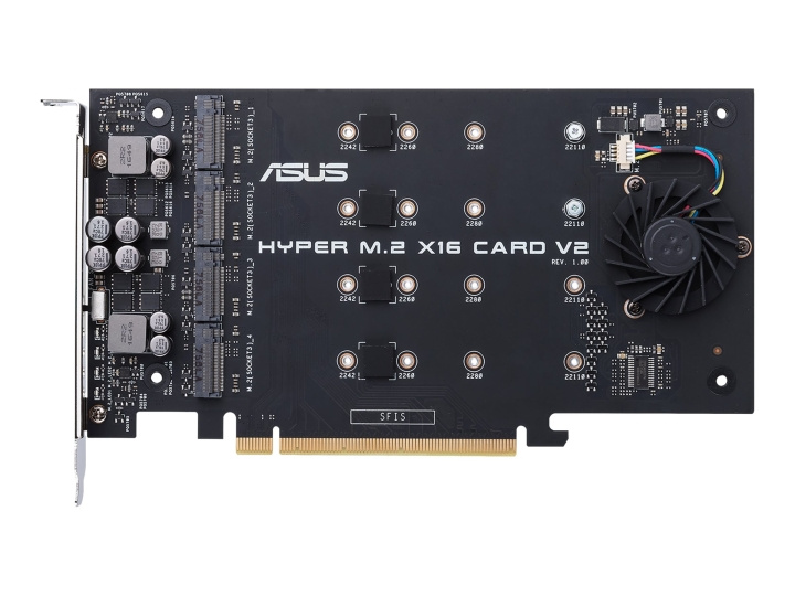 ASUS HYPER M.2 X16 CARD V2 Interfaceadapter i gruppen COMPUTERTILBEHØR / Computerkomponenter / Harddiske / Adaptere og tilbehør hos TP E-commerce Nordic AB (C62682)