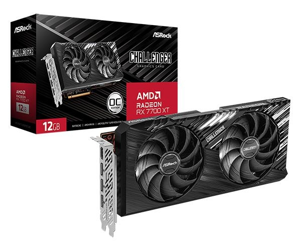 ASRock Challenger Radeon RX 7700 XT 12GB OC 12GB i gruppen COMPUTERTILBEHØR / Computerkomponenter / Grafikkort hos TP E-commerce Nordic AB (C62707)